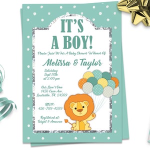 Lion Baby Shower, It&#39;s A Boy, ID119