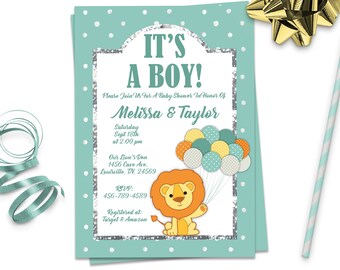 Lion Baby Shower, è un ragazzo, ID119