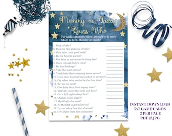 Twinkle Twinkle Little Star Baby Shower Games, Guess Who Game, ID137