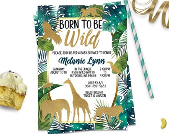 Safari Baby Shower Invitation, ID135