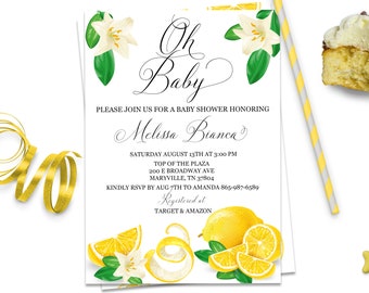 Lemon Baby Shower Invitation, ID131