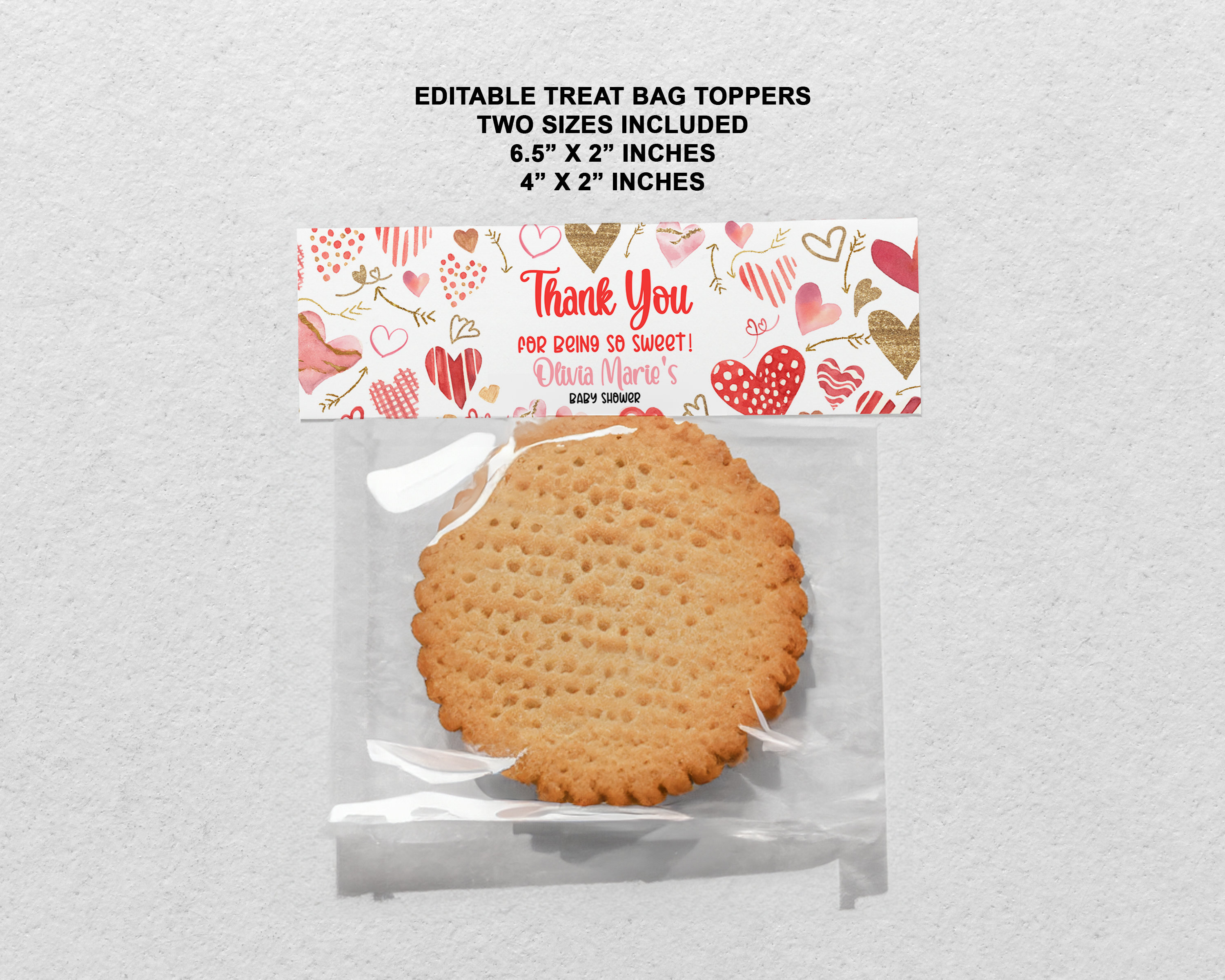 Editable Valentines Day Treat Bag Toppers Heart Favor Bag Toppers A ...