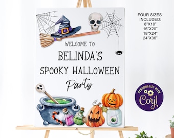 Printable Halloween Welcome Sign, Halloween Lawn Yard Sign, ID188