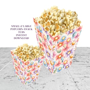 Fairy First Birthday Popcorn Favor Snack Box Template Fairy 1st Birthday Party Popcorn and Snack Box Instant Download ID196