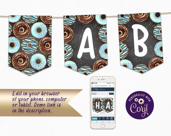 Donut Banner, Donut Baby Douche Banner, ID193