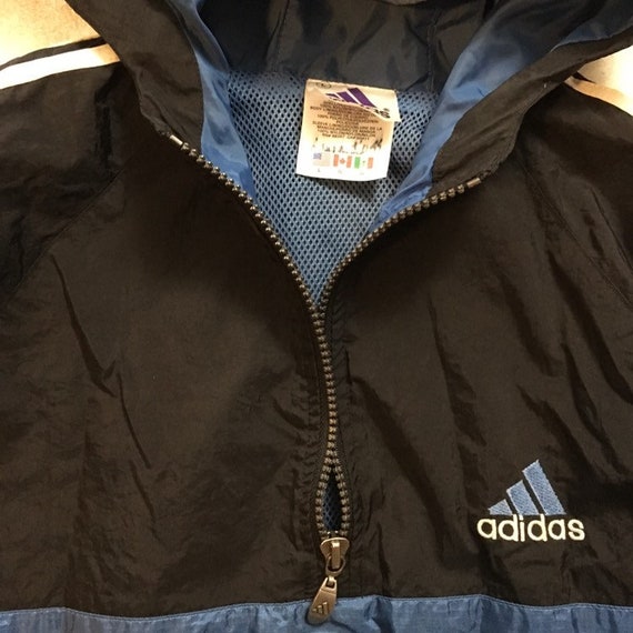 Vintage 1990s Adidas windbreaker quarter zip jack… - image 4