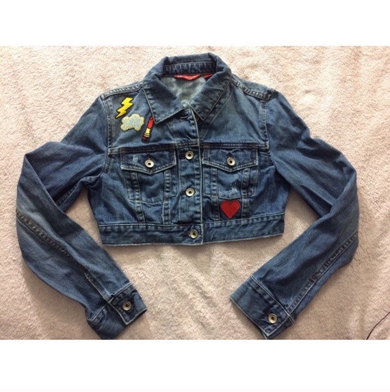 Distressed denim jacket h&m store