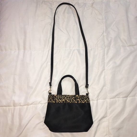 Vintage 90s Limited Too Cheetah Black handbag pur… - image 2