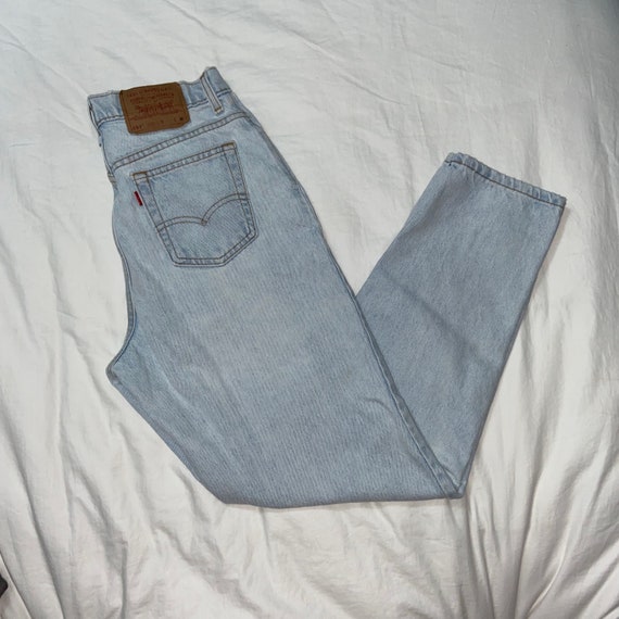 Vintage Levis 551 Light Wash High 