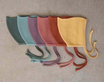 Organic Cotton Waffle Pixie Bonnet