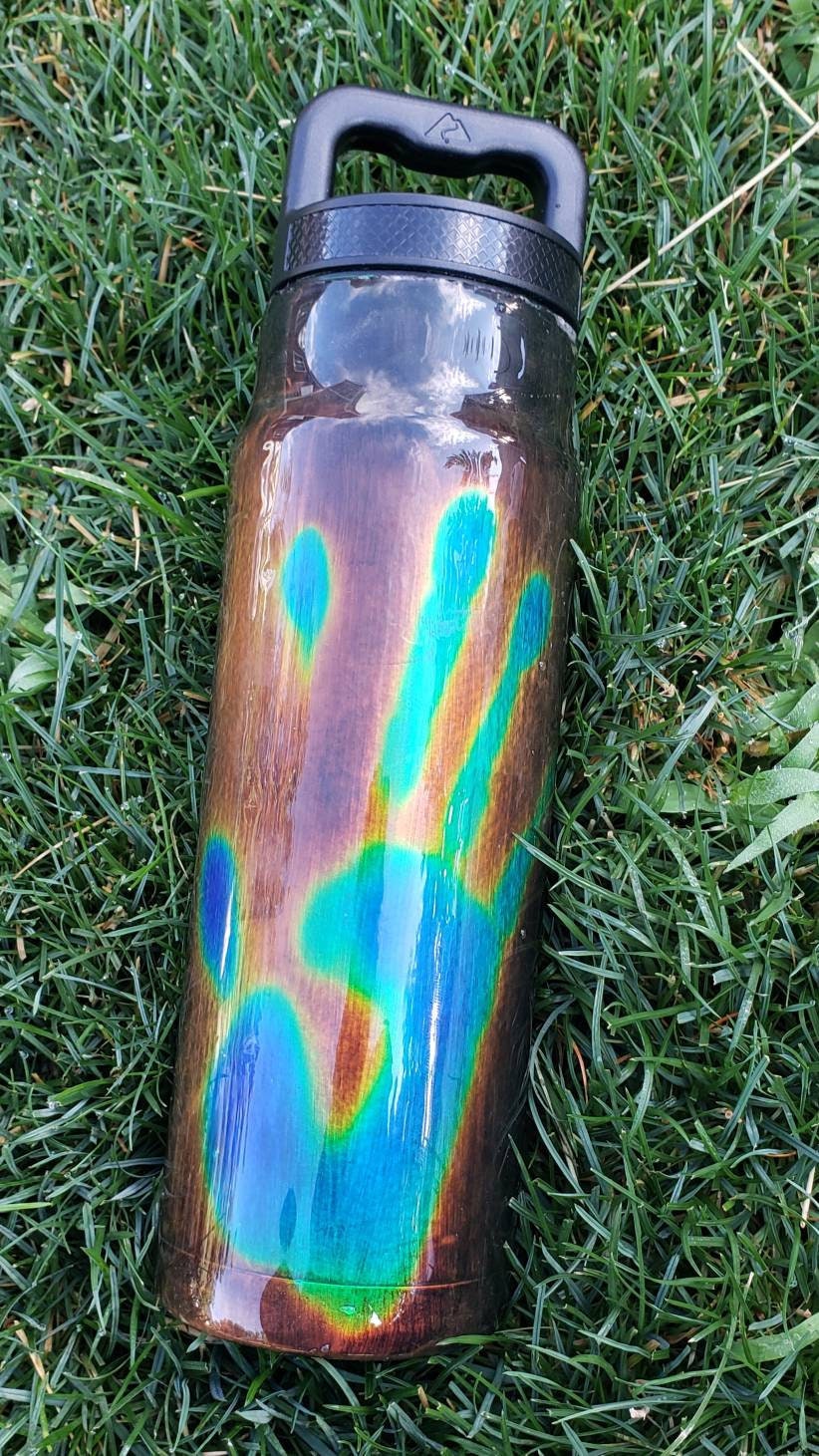 Mood ring tumbler liquid crystal tumbler Etsy