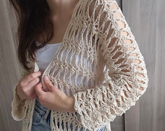 Calma cardigan CROCHET PATTERN / summer beach cardigan / summer kimono / lacy coverup / beachy crochet outift / pdf