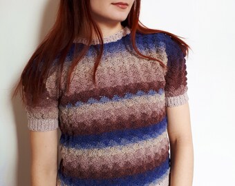Jupiter winter top/sweater / crochet pattern / pullover sweater for women / winter sweatshirt / cool mock neck pullover / pdf file
