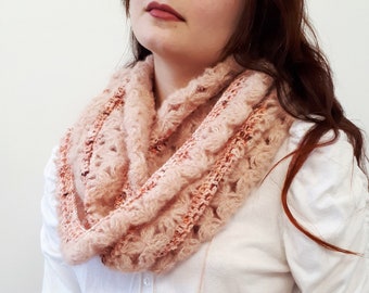 Butterfly infinity scarf / Crochet pattern / infinity scarf diy / mohair srarf / winter cozy wear / cozy clothes diy / crochet pattern pdf