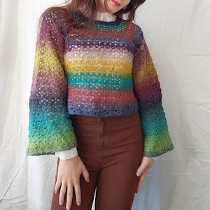 MediamミディアムFrayed Yarn Square Pullover MediamミディアムFrayed Yarn Square Pullover