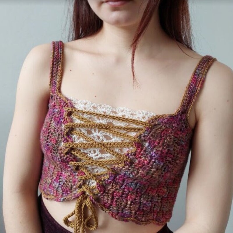 Crochet Lace Layered Trapeze Top