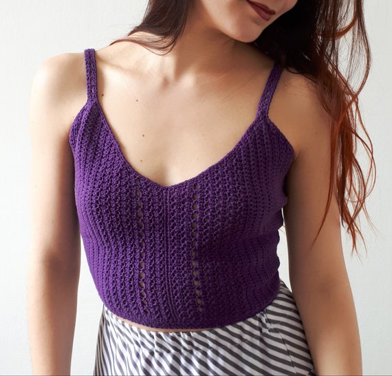 Kleding Dameskleding Tops & T-shirts Haltertops Crochet Top PDF pattern How crocheted halter top Lace Pattern Tutorial 