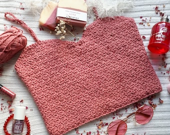 Heart shaped top crochet pattern / Girly top / basic top / tube top pattern / top for women / sexy and cute crop top /pdf file /