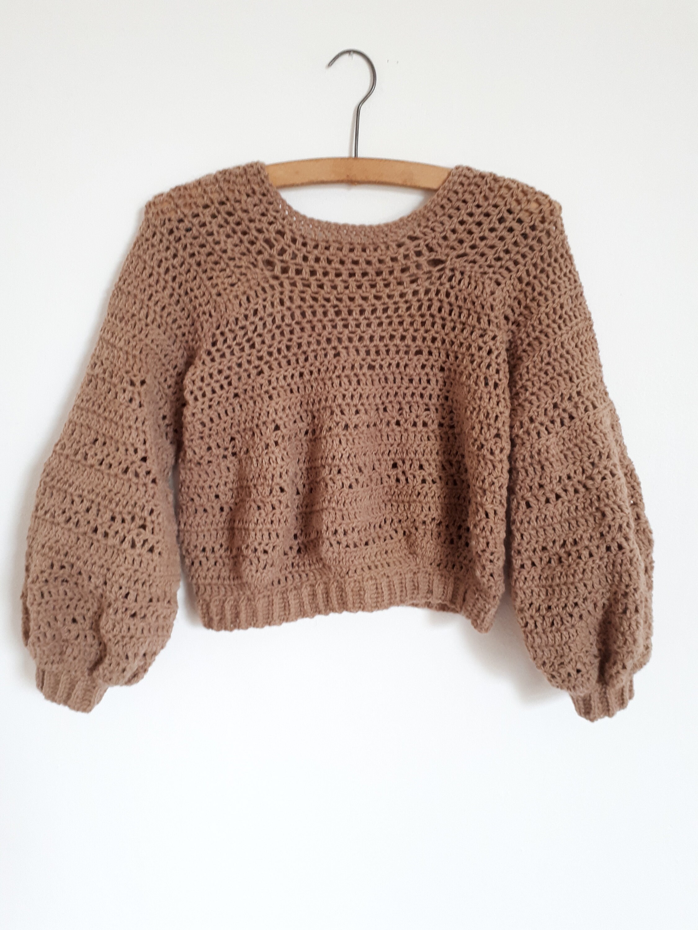 Puffy Crochet Sweater Pattern/ Oversized Comfy Sweater/ Puffy Etsy