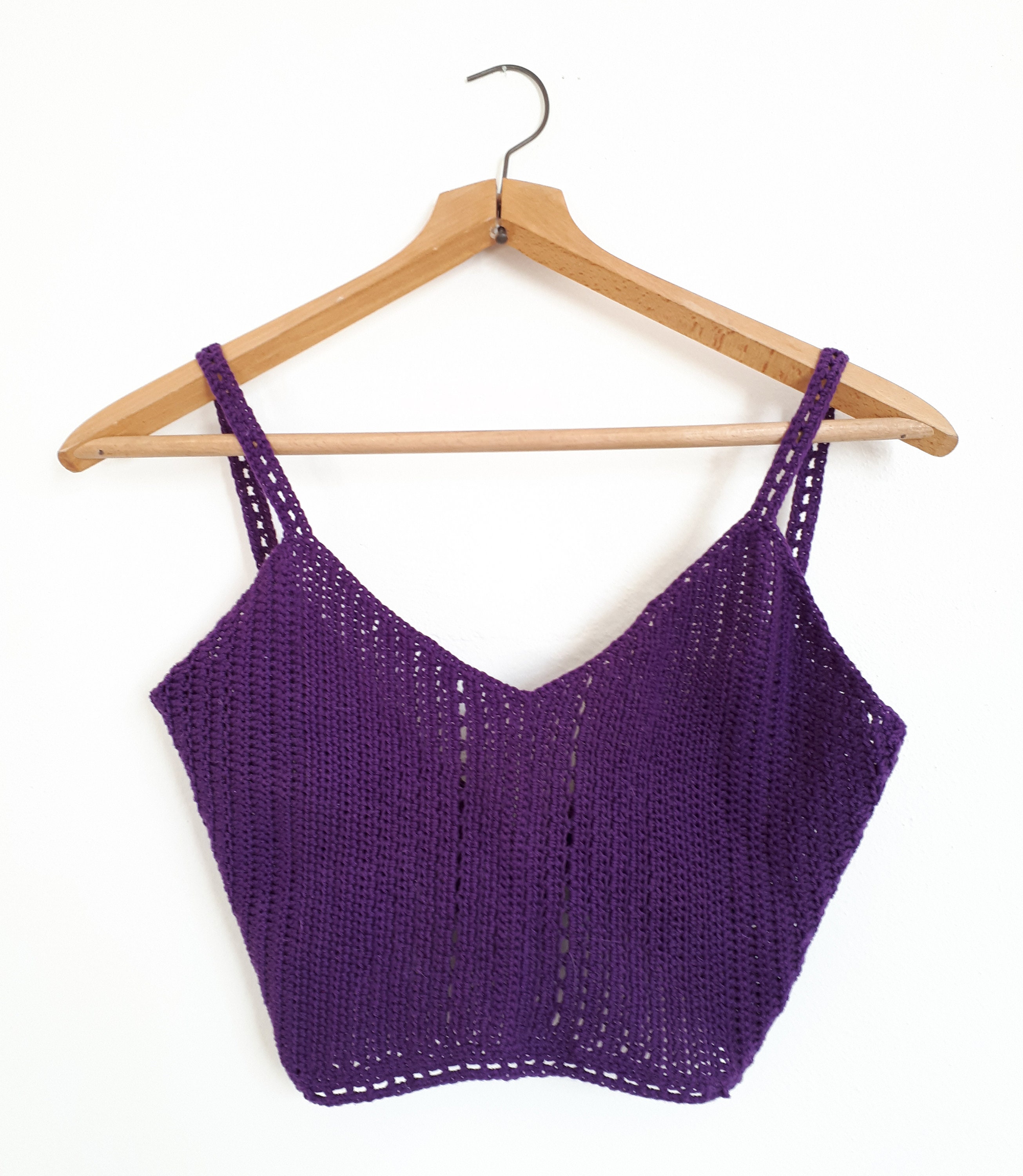 Purple magic top / crochet top pattern with open back / lace | Etsy