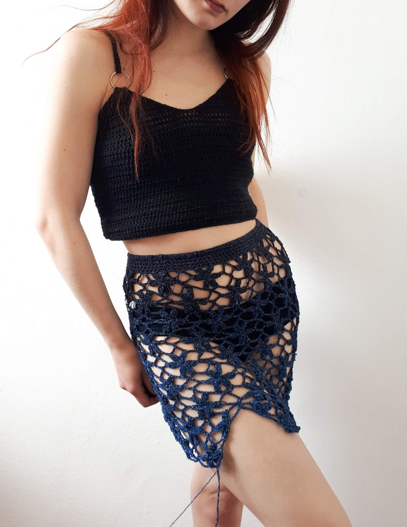 'Jasmine' Crochet High Low Skirt