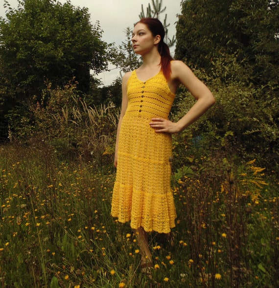 white christmas dresses Lace Detail Dress Light Yellow L main image 1