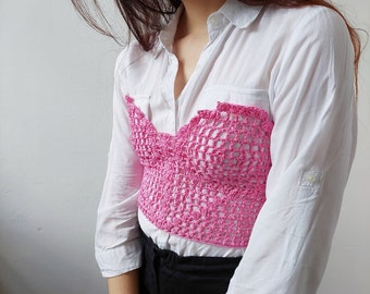トップス CROCHET COLOR SCHEME MOTIF BUSTIER CROCHET COLOR SCHEME MOTIF BUSTIER - メルカリ
