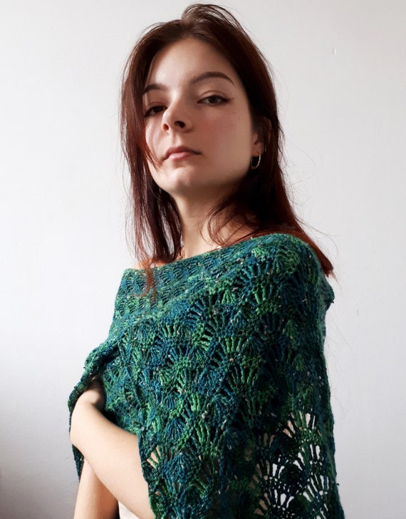Pine needle shawlf pattern / crochet pattern / crochet scarf diy / diy scarf / lacy wrap how to / unisex scarf / unisex fashion / pdf file