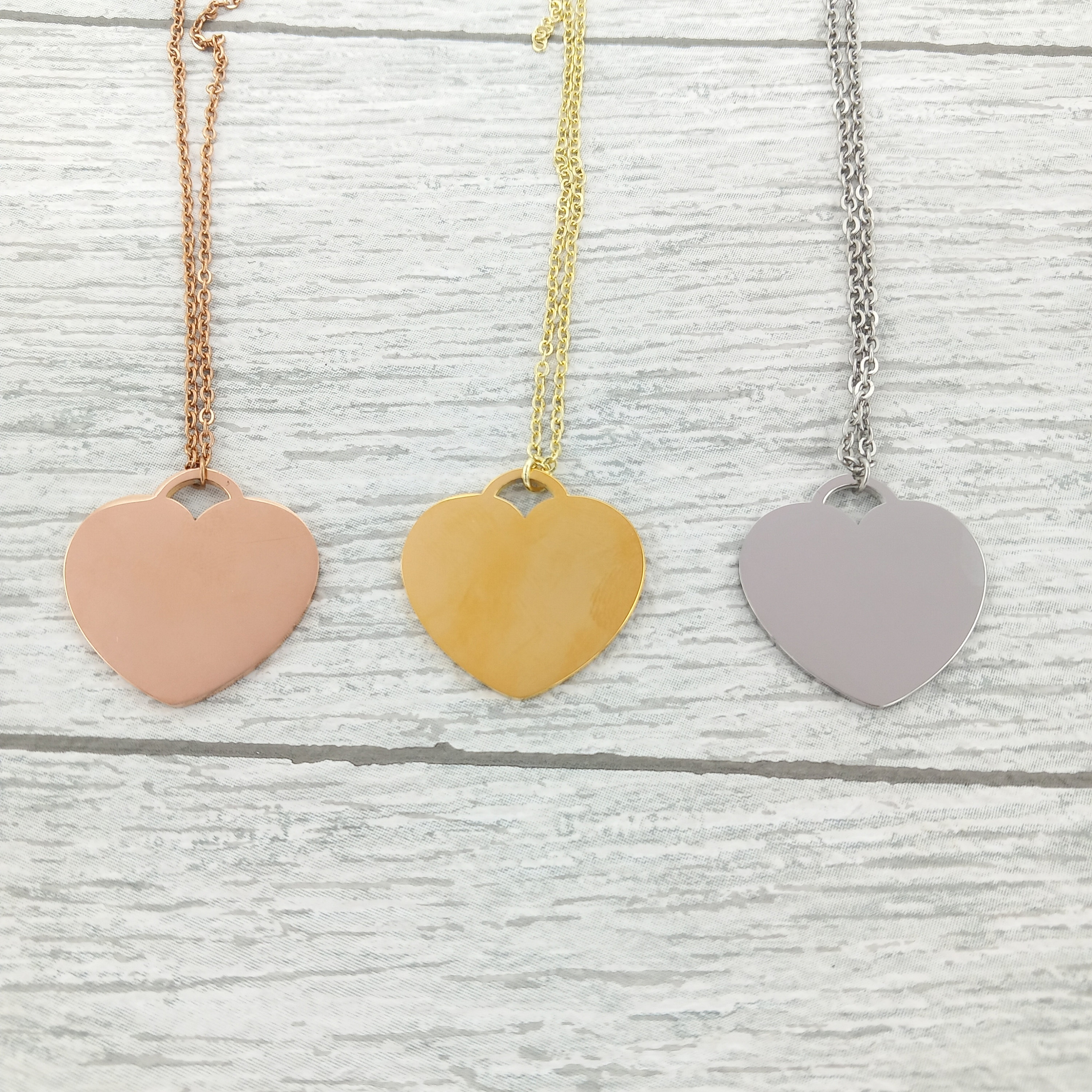 Bell♡ページ Angel Numbers Engraved Heart Necklace Choose 777 444 111 Silver