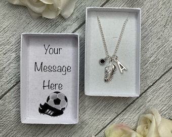 Personalised football necklace, footballer jewellery, just a girl boy that loves football, football gifts, football jewellery, birthday gift