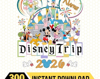 Personalized Disneyland Family Vacation 2026 Png DisneyTrip 2026 Png Custom 2026 Disneyword Png Family Matching Vacation Trip Png
