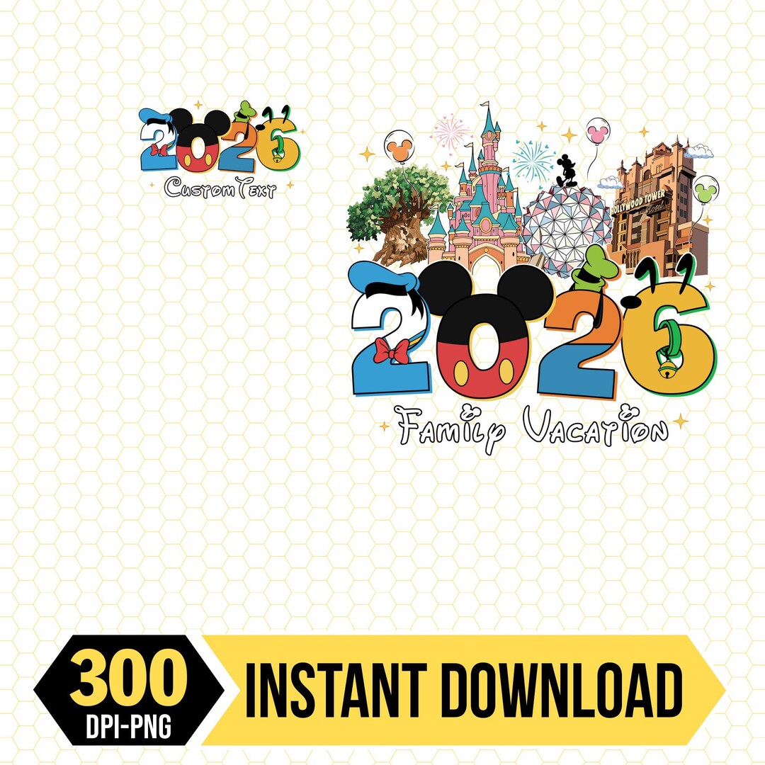 Personalized Disneyland Trip 2026 Png Custom Mickey And Friends Png ...