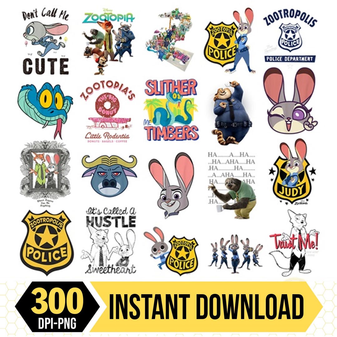 15+ Zootopia Varsity PNG Bundle, Zootopia Characters Png, Nick Wilde ...