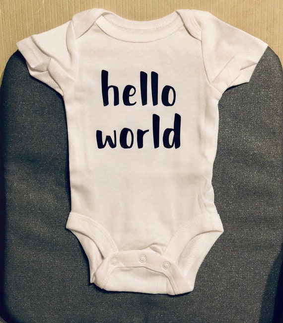 Hello World Newborn Baby Onesie Bodysuit Coming Home Outfit - Etsy