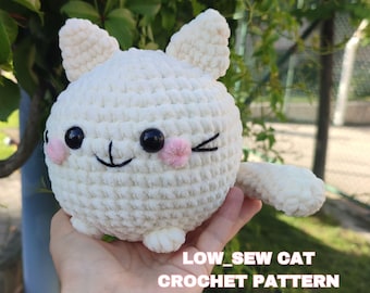 Chubby Cat Crochet Pattern | Easy Amigurumi Plushie (PDF Pattern)