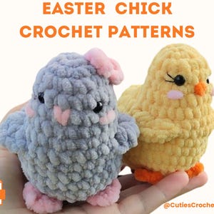 Easter CHICK Crochet Pattern – Low-Sew Amigurumi Plushie PDF, Beginner Friendly DIY