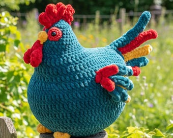 Rooster Crochet Pattern PDF | Amigurumi Rooster | Farm Animal Toy | US Terms | Instant Download