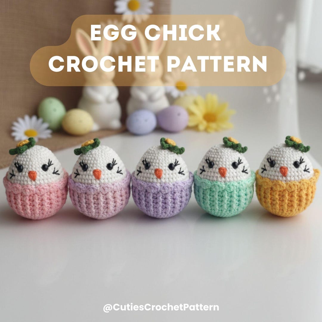 Egg Chick Crochet Pattern | Amigurumi Easter Chick Plush | Crochet Egg ...