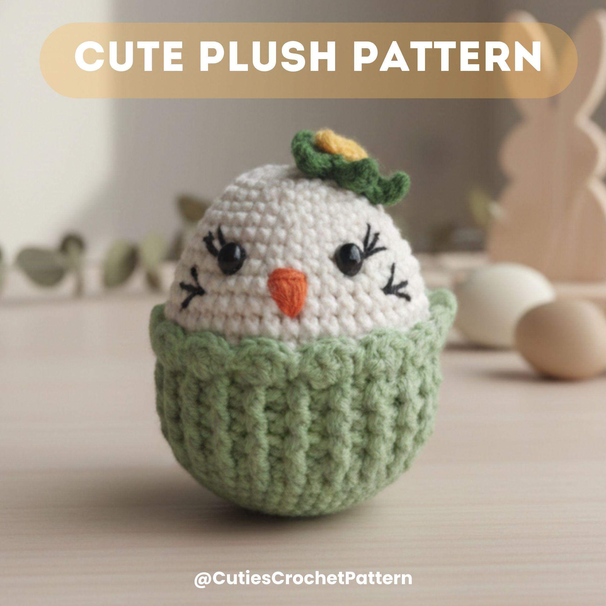 Egg Chick Crochet Pattern | Amigurumi Easter Chick Plush | Crochet Egg ...