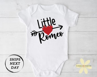 Boys Valentine's Day Shirt - Little Romeo - Boys Vintage Toddler Tee - Baby Onesie - Bodysuit - Youth & Toddler Tee - Graphic Tee - Boy Gift