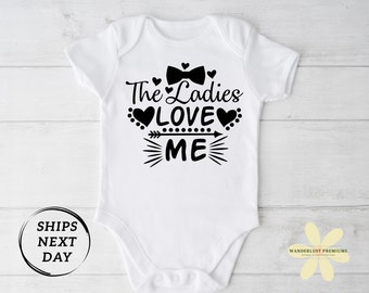 Boys Valentine's Day Shirt - The Ladies Love Me - Boys Vintage Toddler Tee - Baby Onesie - Bodysuit - Youth & Toddler Tee - Boy Gift