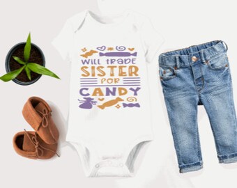 Will Handel Schwester für Candy Halloween Jungen Mädchen Body