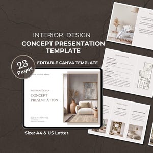 Presentationsmall för inredningskoncept | Canva Moodboard och förslagsverktyg