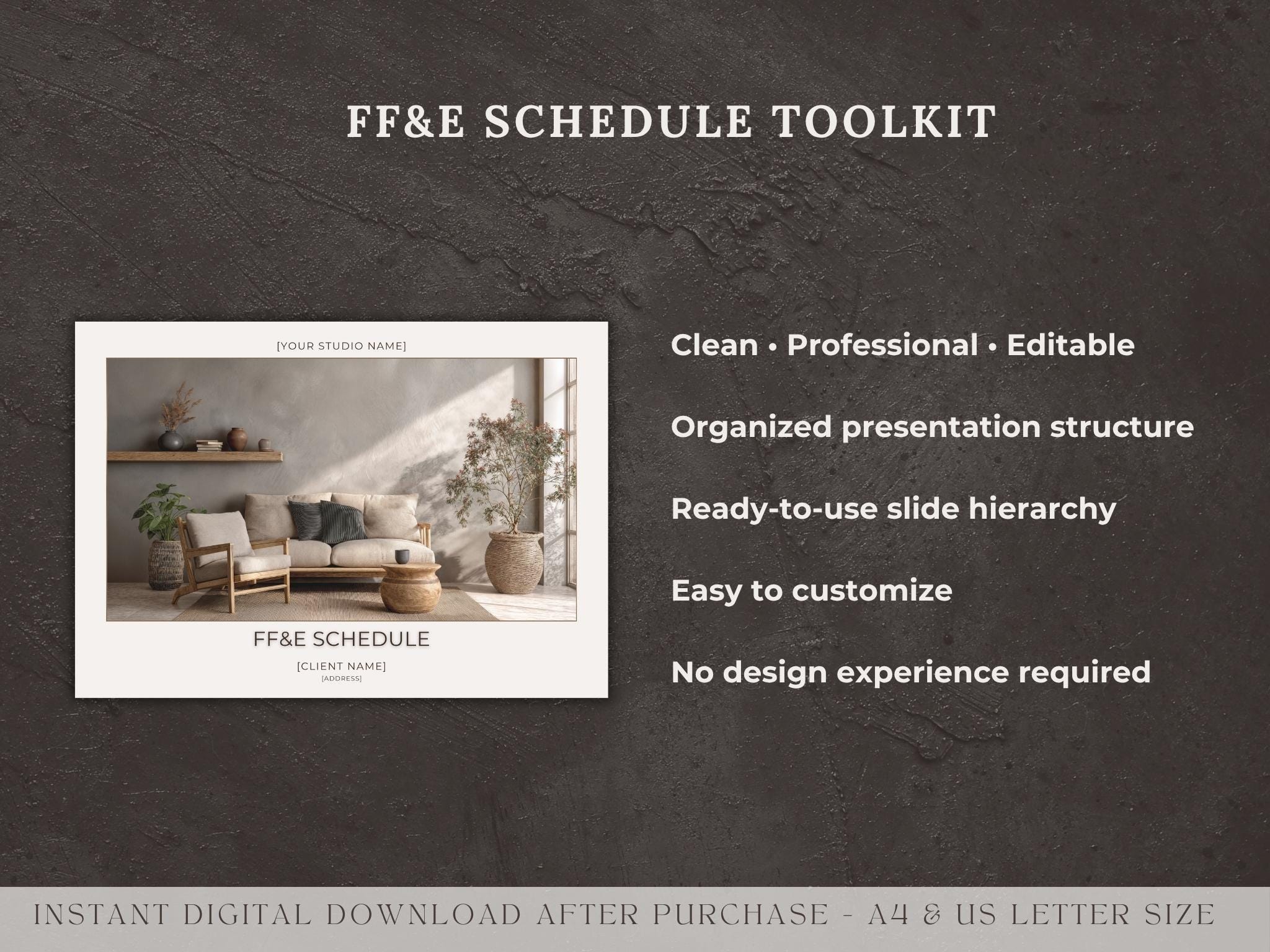 Ffe Item Schedule FF&E Schedule Template | Interior Design Furniture Fixture Equipment ...