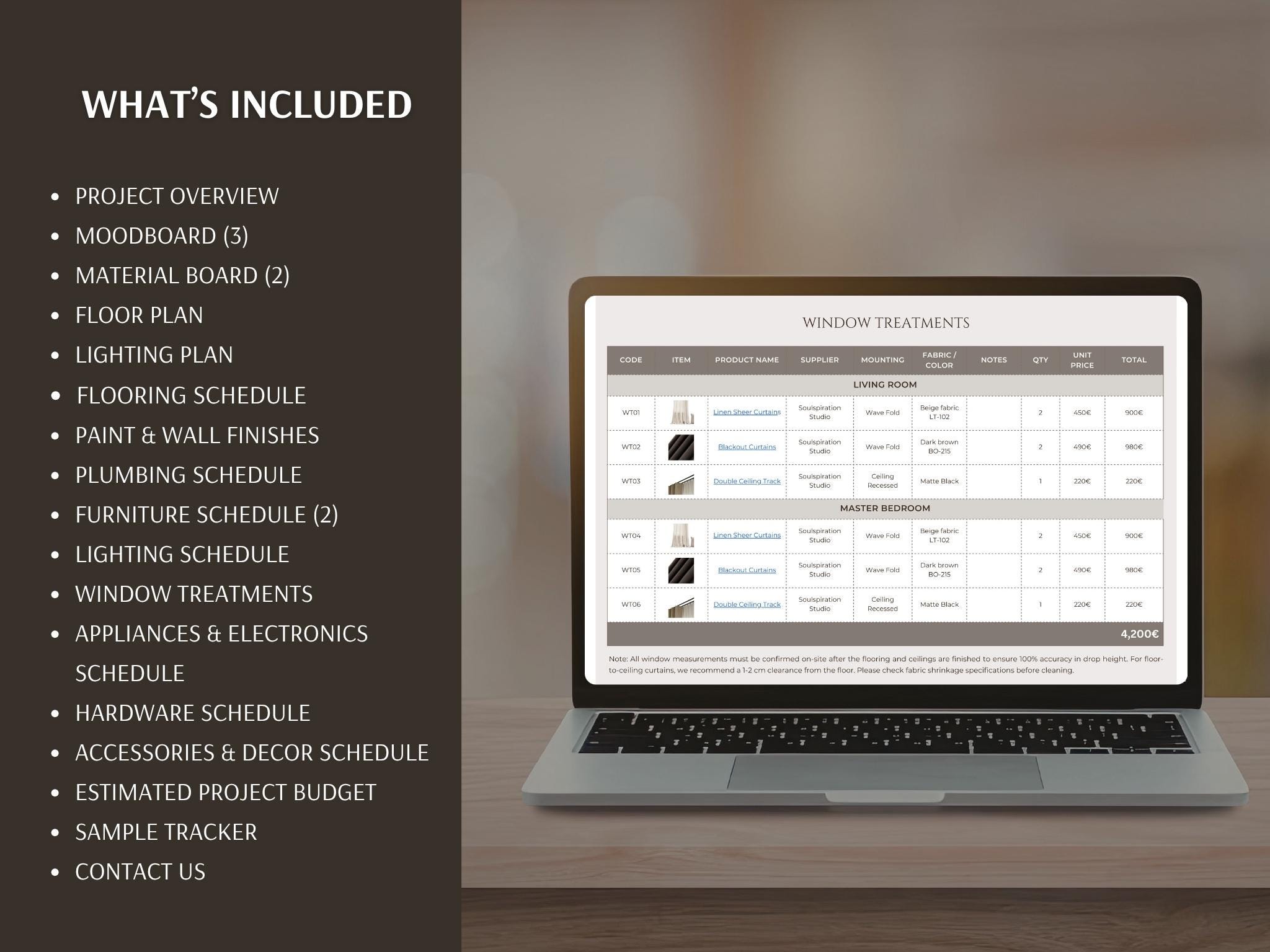 Design Ffe Schedule FF&E Schedule Template | Interior Design Furniture Fixture Equipment ...