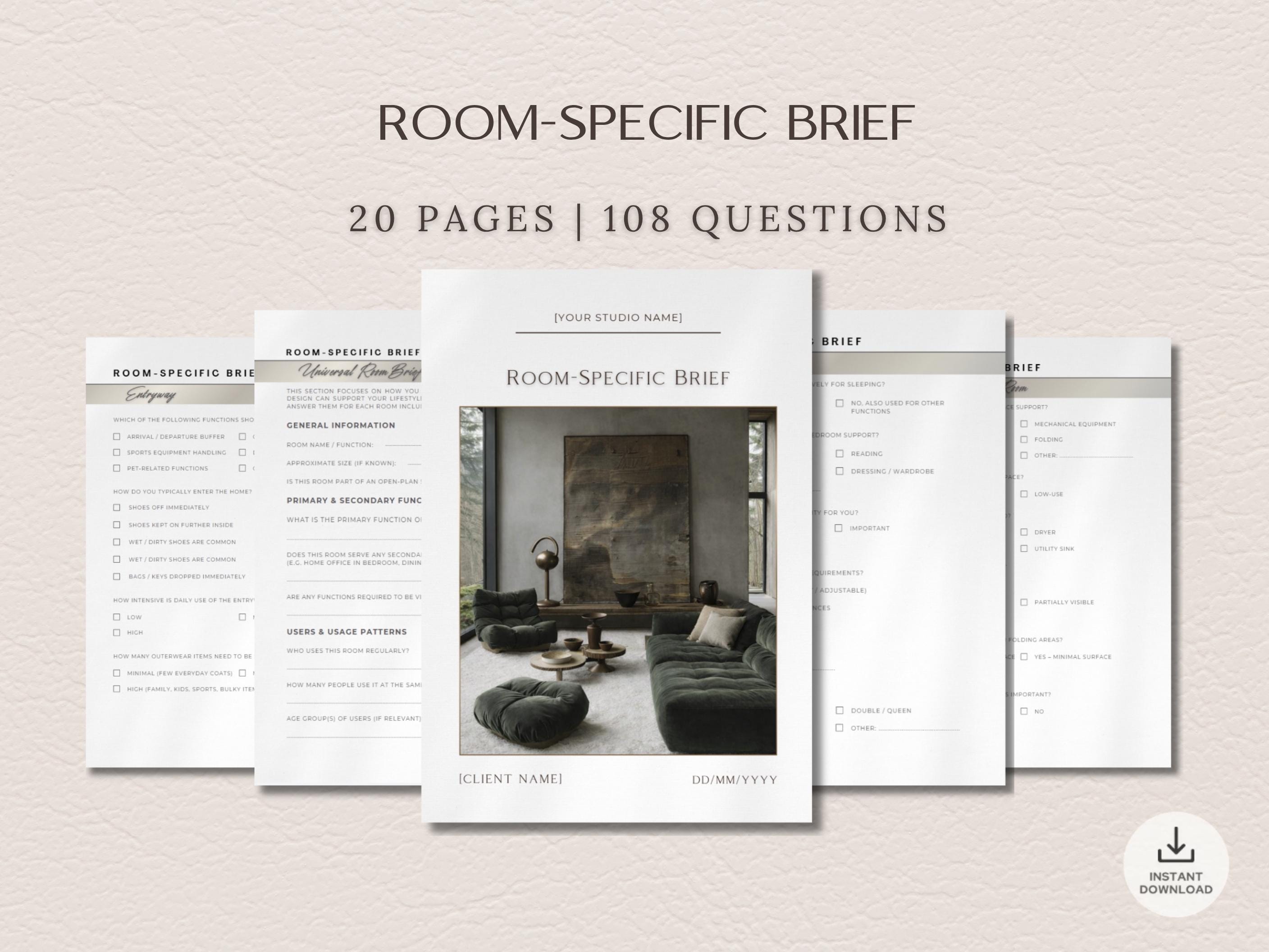 Interior Design Client Questionnaire Canva Template + Google Form ...