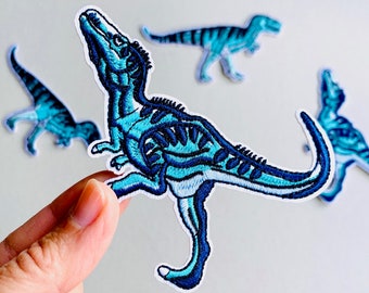 patch Velociraptor DINOSAURE Dino Embroidery Patch Patch Autocollant Sew Iron On DIY Broderie Vêtements coudre sur sac à dos veste tissu