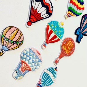 HOT AIR BALLOON BALLOON 1A++ QUALITY patch Embroidery Ironing Image Patch Sew it Iron On | Embroidery Clothing Application | DIY temple patches