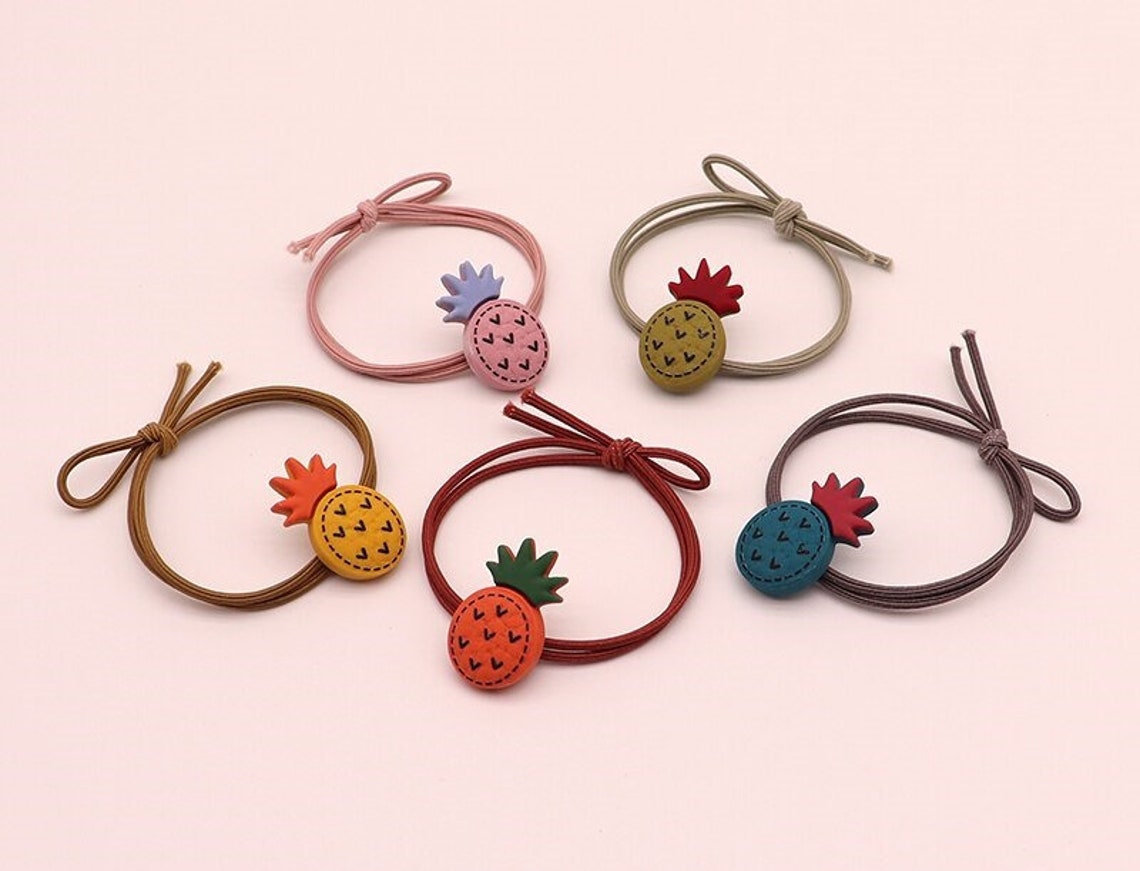 1x HAIR pineapple rubber band cute woman girl elastic hair Etsy