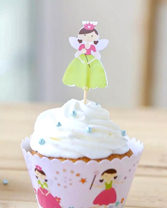 Cupcake Toppers Prinzessinnen aus Papier 